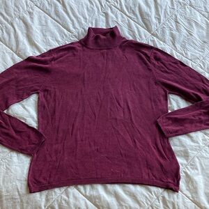 Silk Mock Neck Blouse